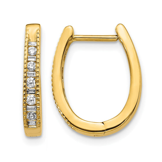 Diamond Hinged Hoop Earrings