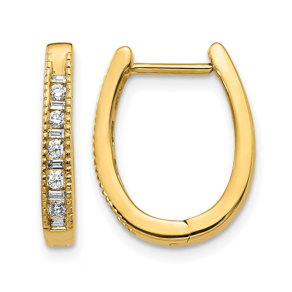Diamond Hinged Hoop Earrings