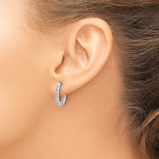 Diamond Hinged Hoop Earrings