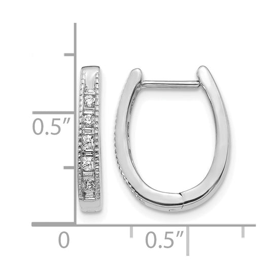 Diamond Hinged Hoop Earrings