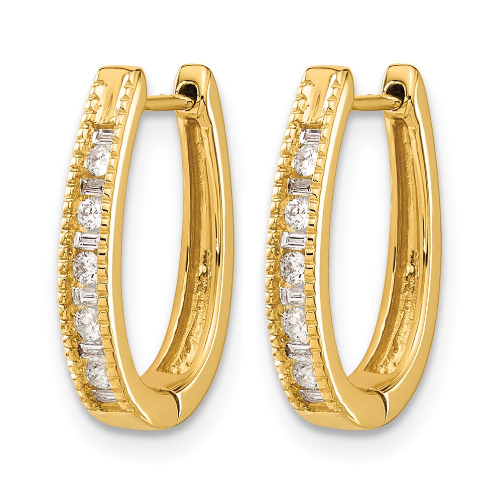 Diamond Hinged Hoop Earrings