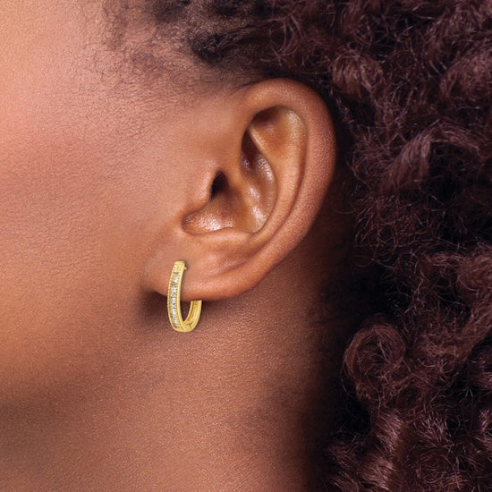 Diamond Hinged Hoop Earrings