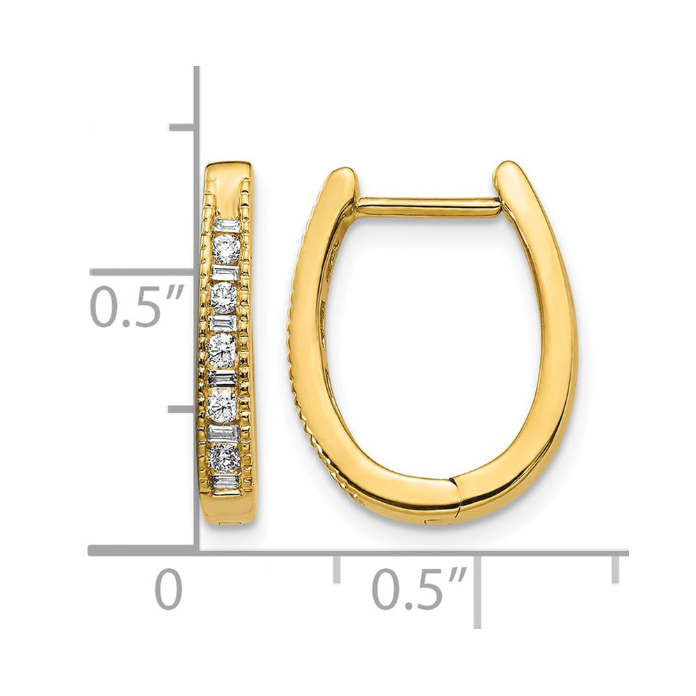 Diamond Hinged Hoop Earrings