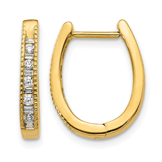 Diamond Hinged Hoop Earrings