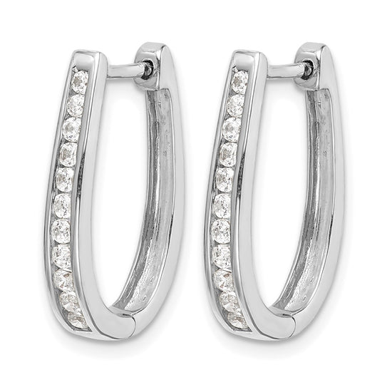 Diamond Hinged Hoop Earrings