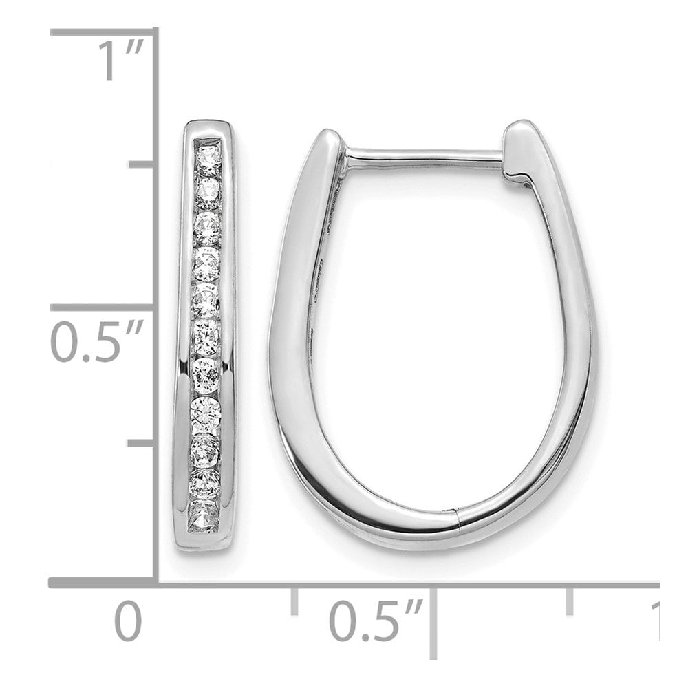Diamond Hinged Hoop Earrings
