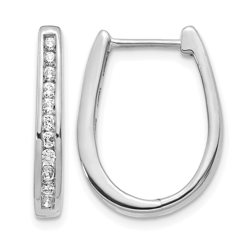 Diamond Hinged Hoop Earrings