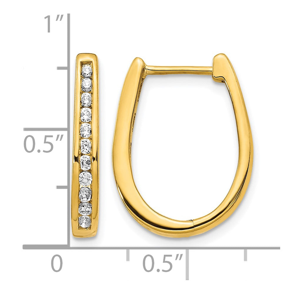 Diamond Hinged Hoop Earrings