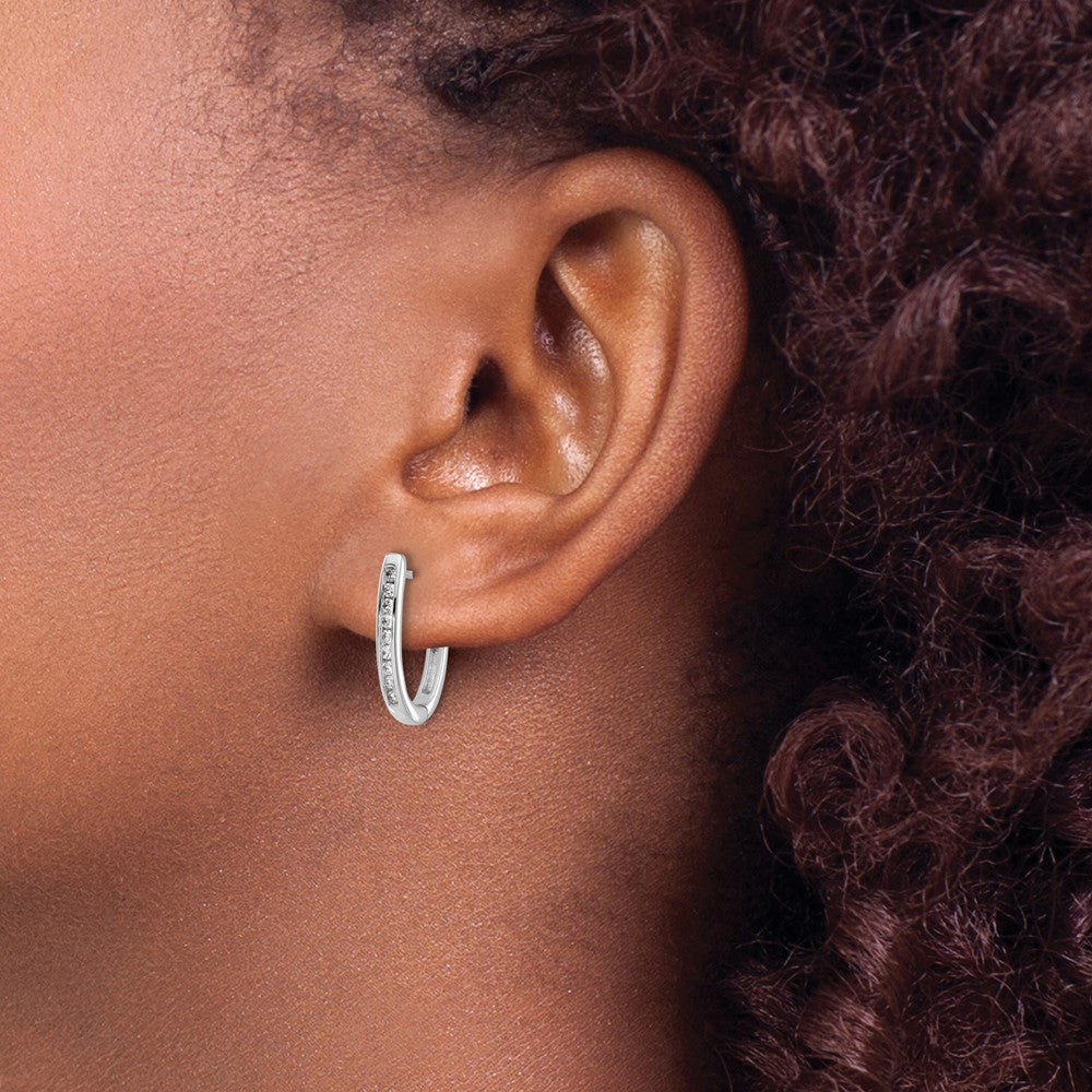 Diamond Hinged Hoop Earrings