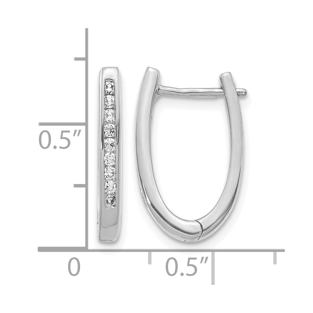 Diamond Hinged Hoop Earrings