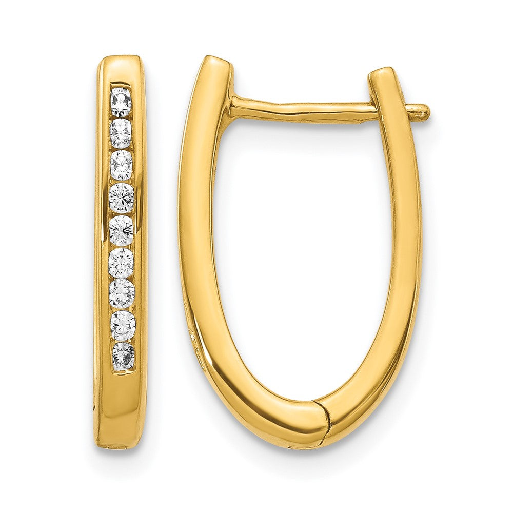 Diamond Hinged Hoop Earrings