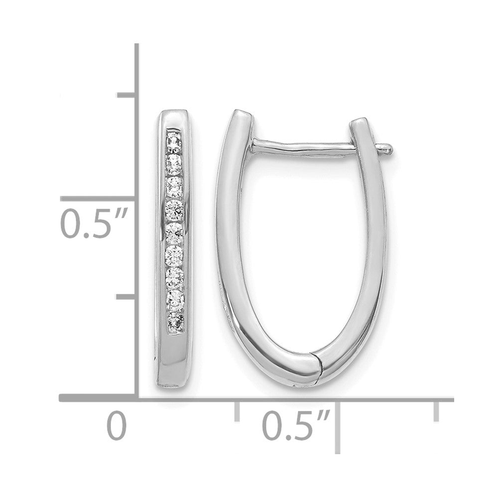Diamond Hinged Hoop Earrings