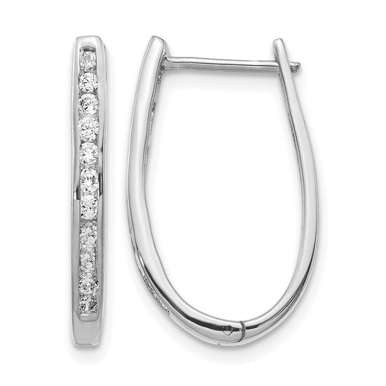 Diamond Hinged Hoop Earrings