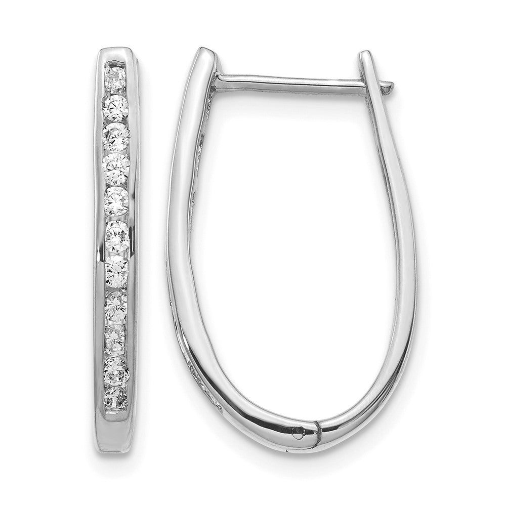 Diamond Hinged Hoop Earrings