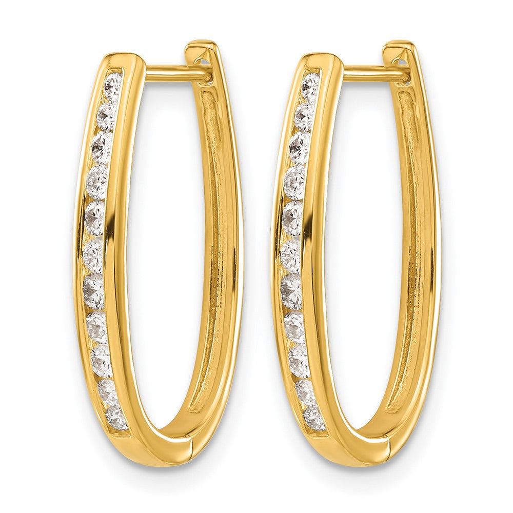 Diamond Hinged Hoop Earrings