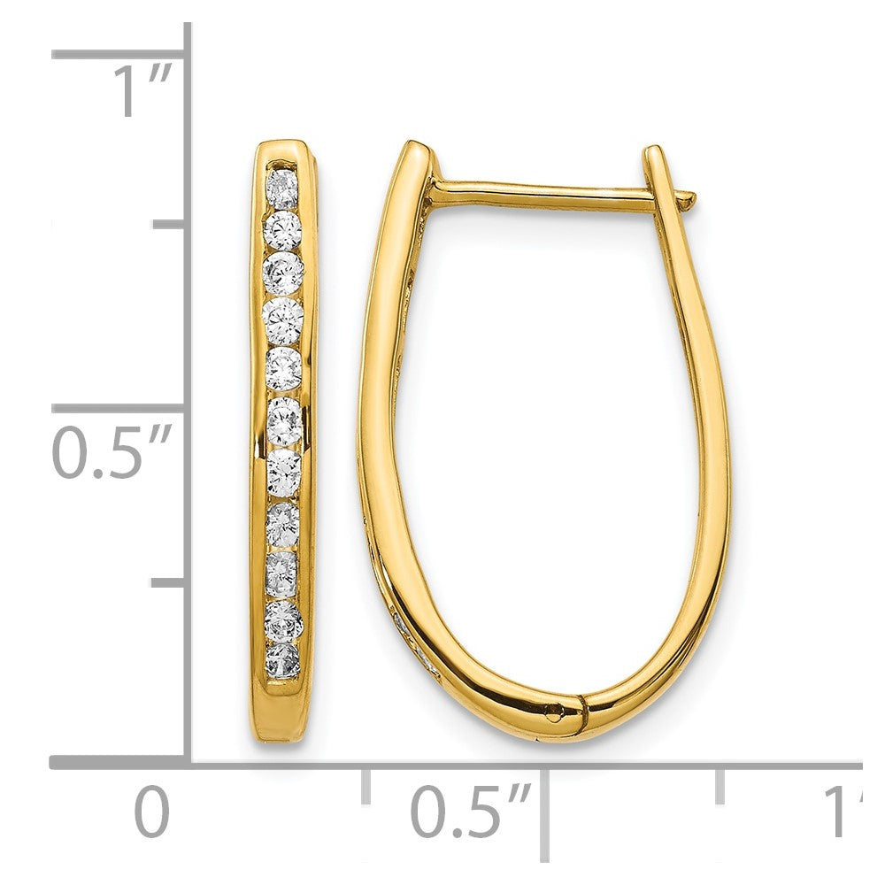 Diamond Hinged Hoop Earrings
