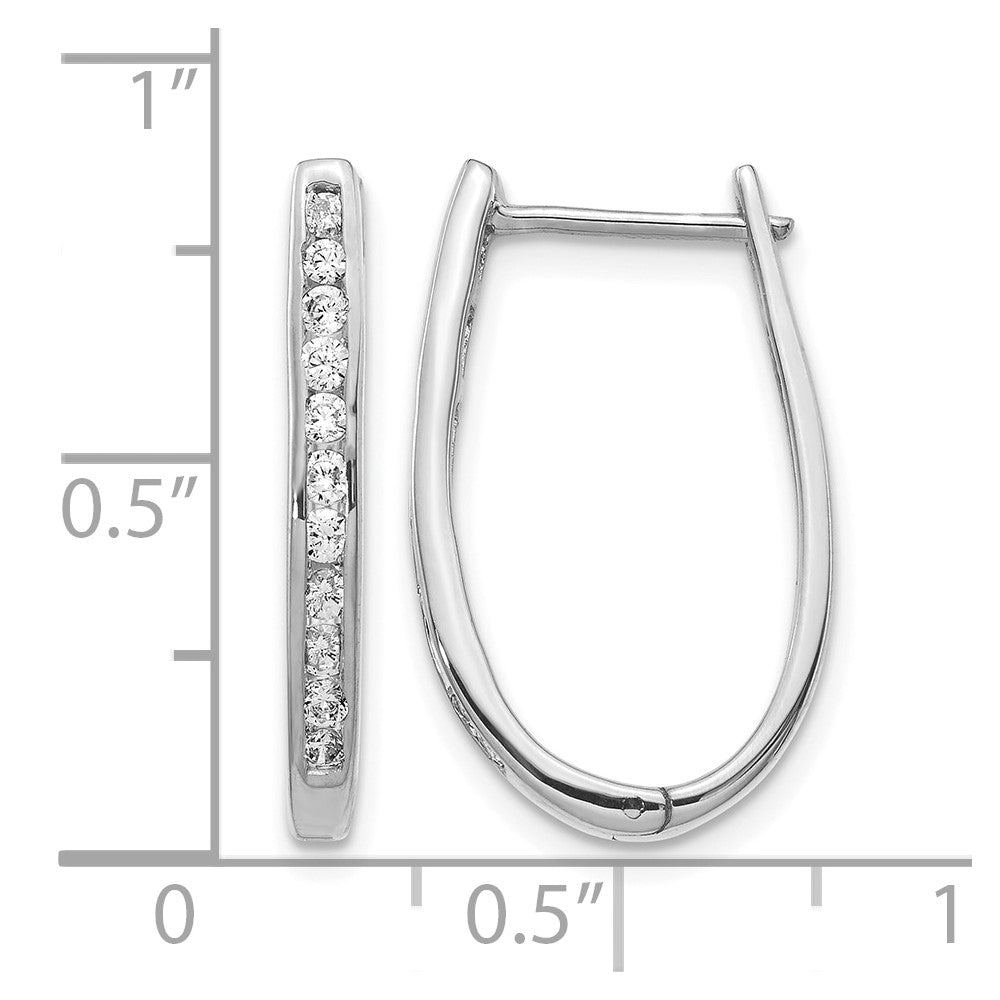 Diamond Hinged Hoop Earrings