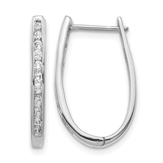 Diamond Hinged Hoop Earrings