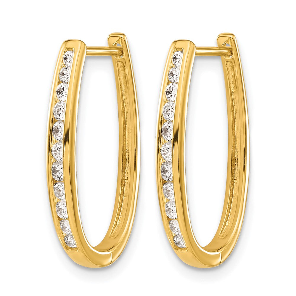 Diamond Hinged Hoop Earrings