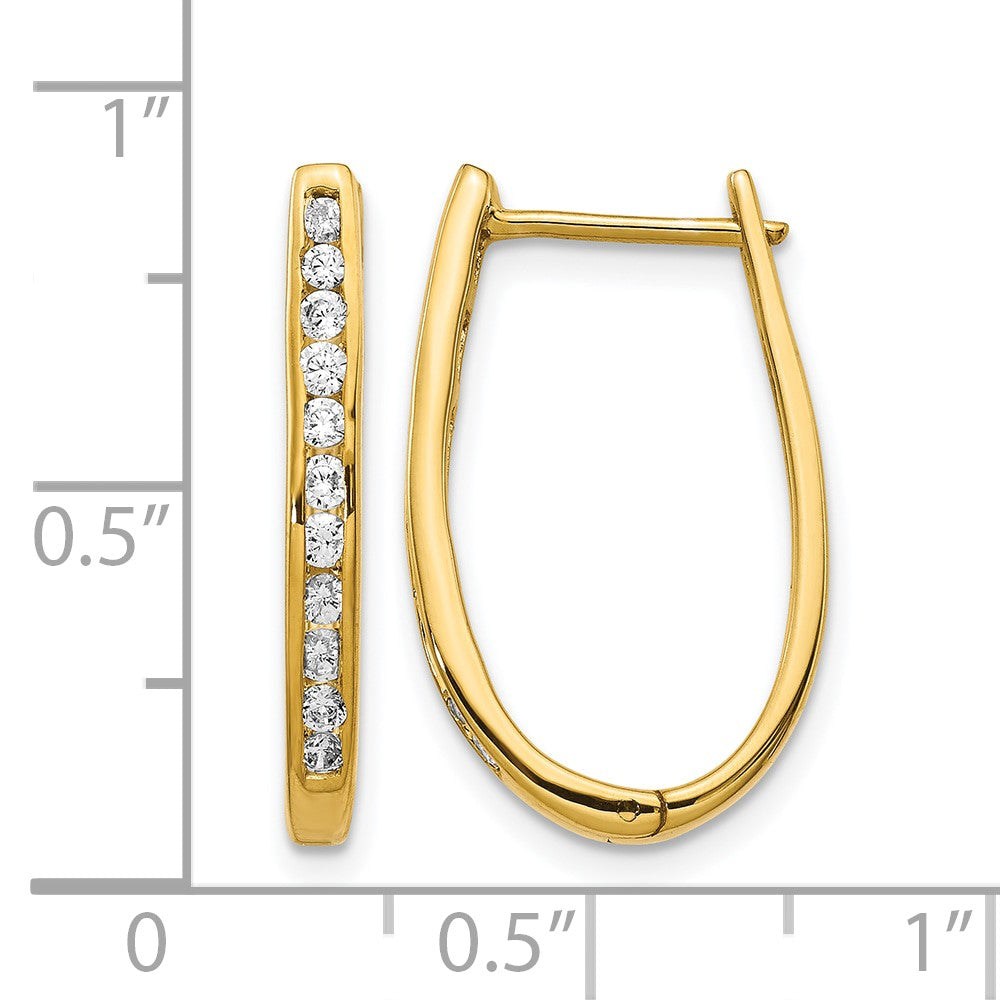 Diamond Hinged Hoop Earrings