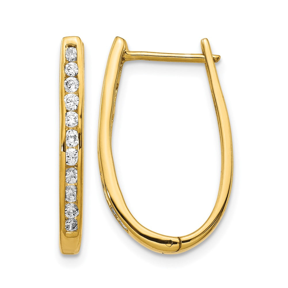Diamond Hinged Hoop Earrings