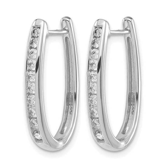 Diamond Hinged Hoop Earrings