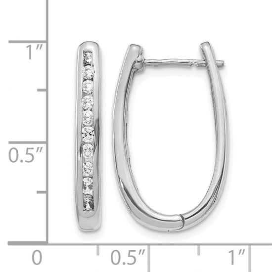 Diamond Hinged Hoop Earrings