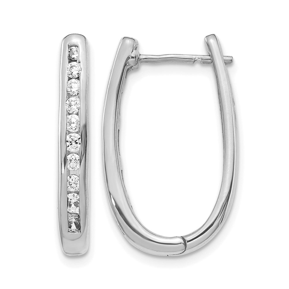 Diamond Hinged Hoop Earrings