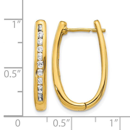Diamond Hinged Hoop Earrings