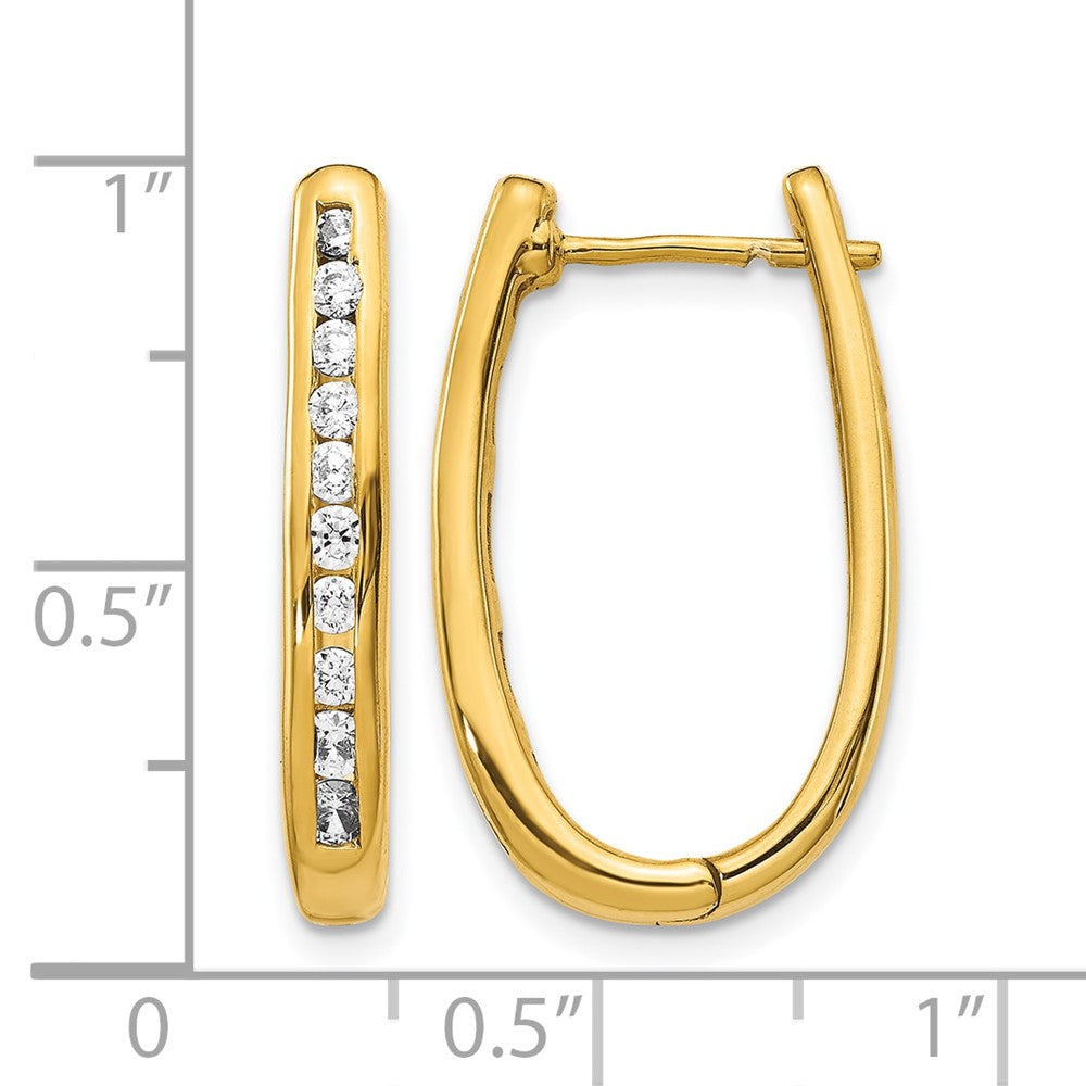 Diamond Hinged Hoop Earrings