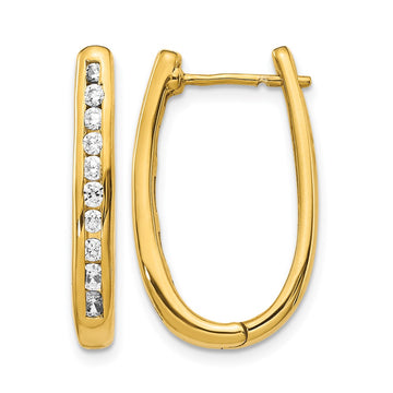 Diamond Hinged Hoop Earrings
