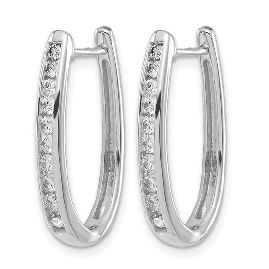 Diamond Hinged Hoop Earrings