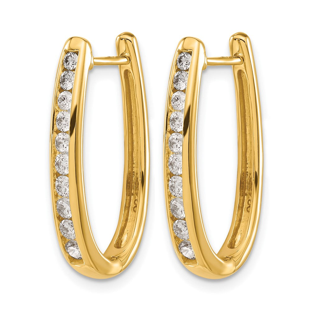 Diamond Hinged Hoop Earrings