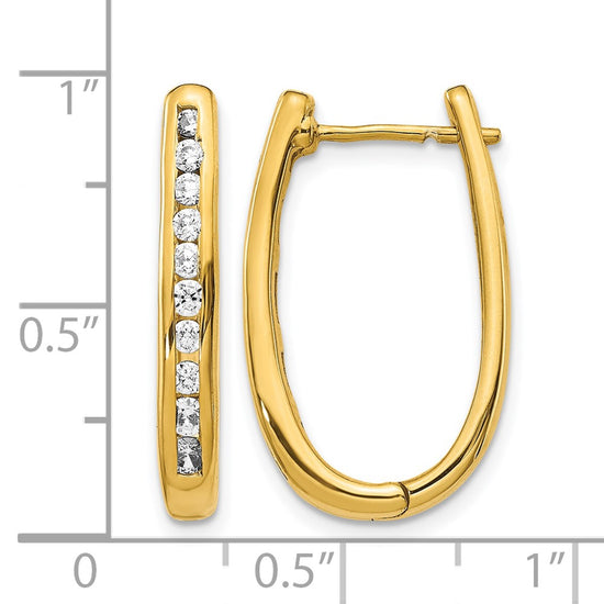 Diamond Hinged Hoop Earrings