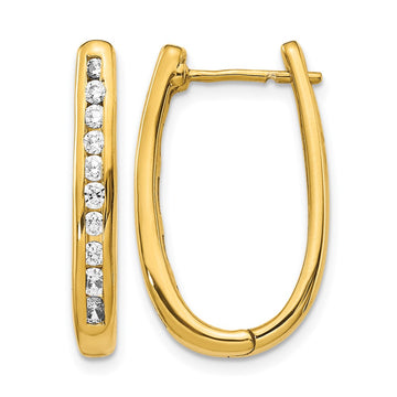 Diamond Hinged Hoop Earrings