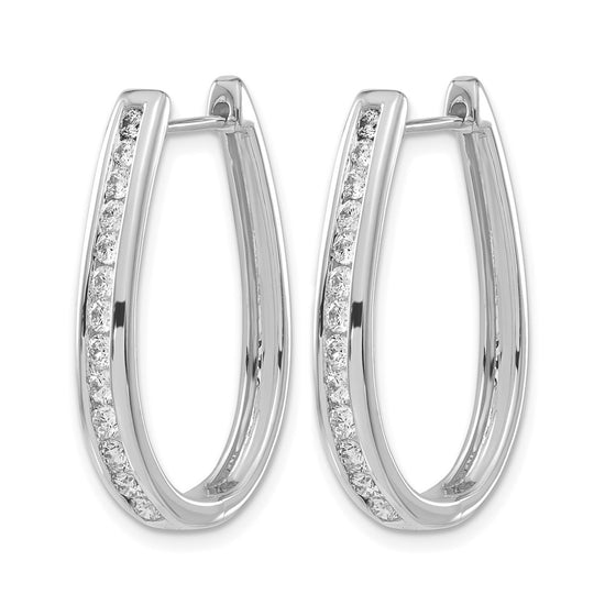 Diamond Hinged Hoop Earrings