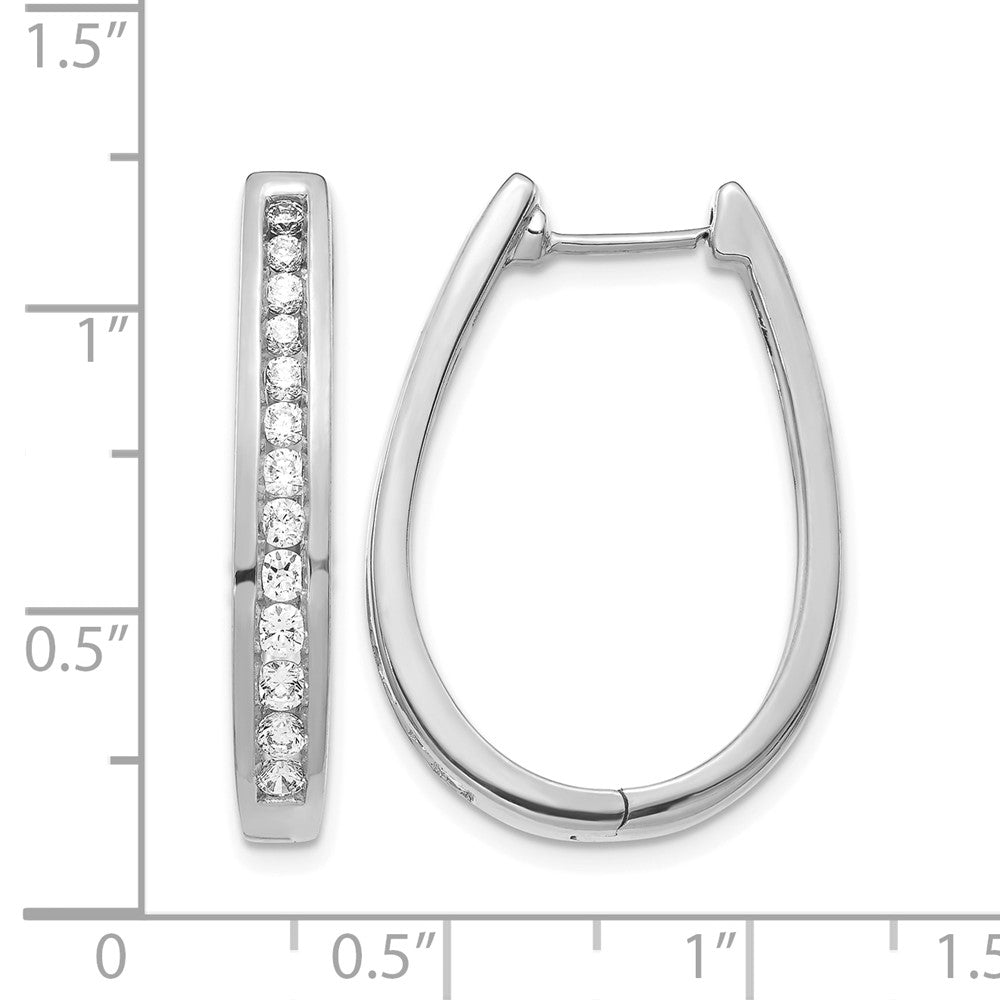 Diamond Hinged Hoop Earrings