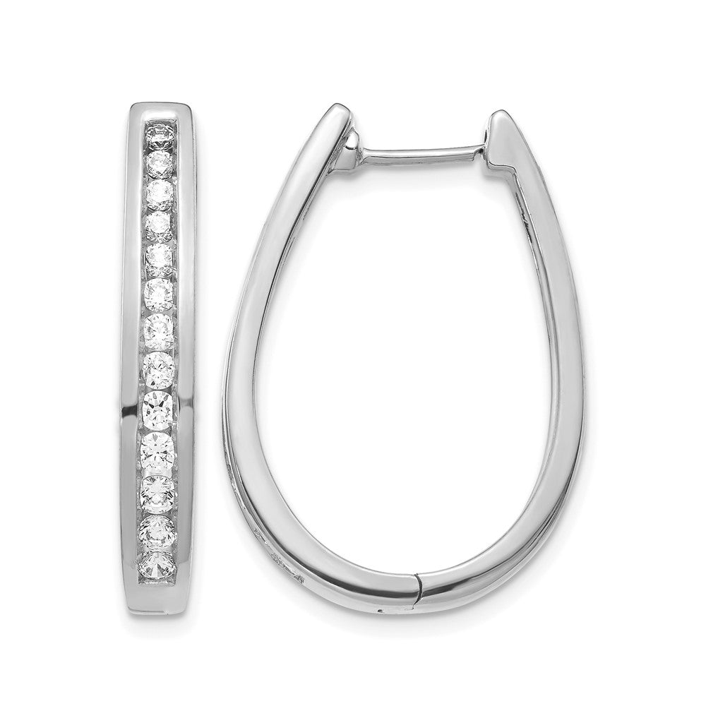 Diamond Hinged Hoop Earrings
