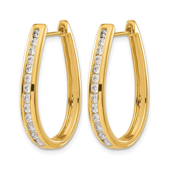 Diamond Hinged Hoop Earrings