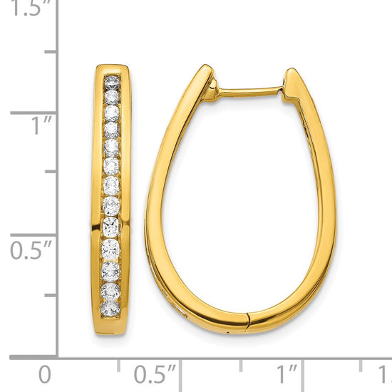 Diamond Hinged Hoop Earrings