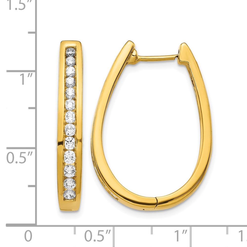 Diamond Hinged Hoop Earrings