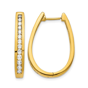 Diamond Hinged Hoop Earrings