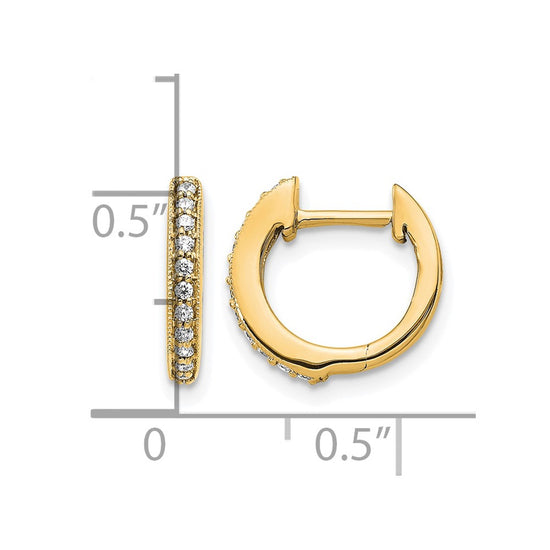 Diamond Hinged Hoop Earrings