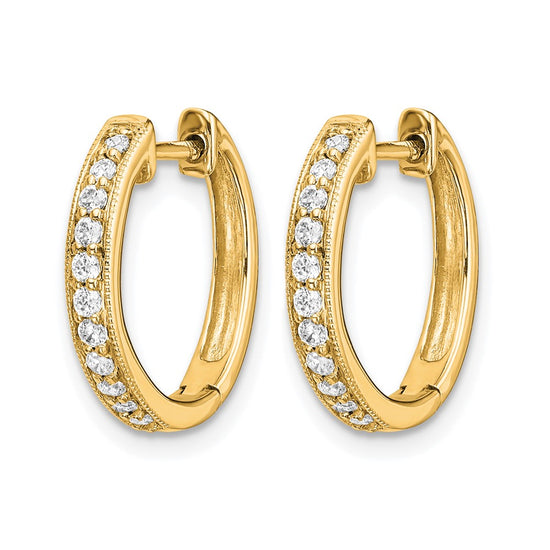 Diamond Hinged Hoop Earrings