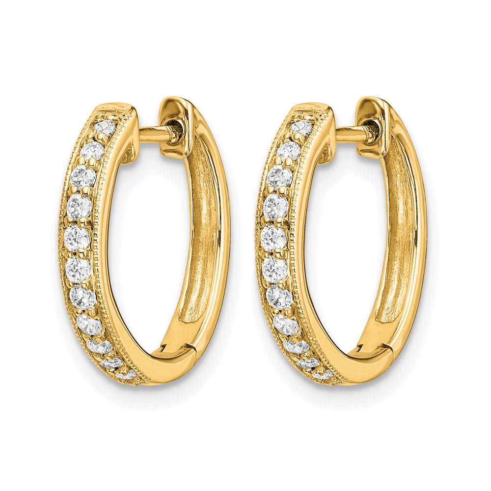 Diamond Hinged Hoop Earrings