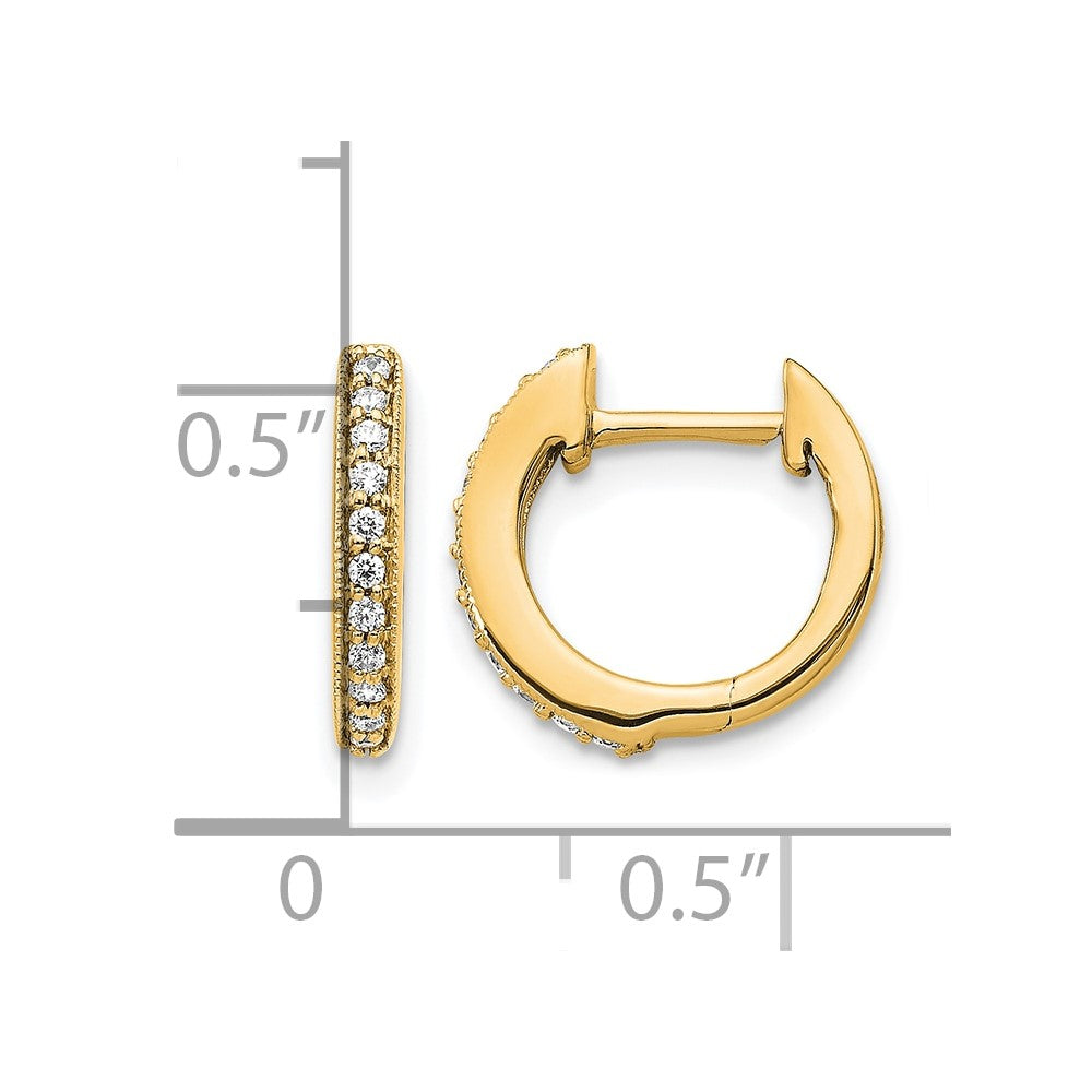 Diamond Hinged Hoop Earrings