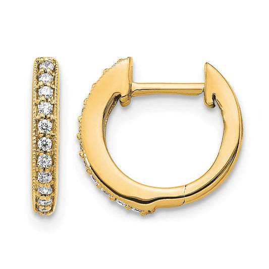 Diamond Hinged Hoop Earrings