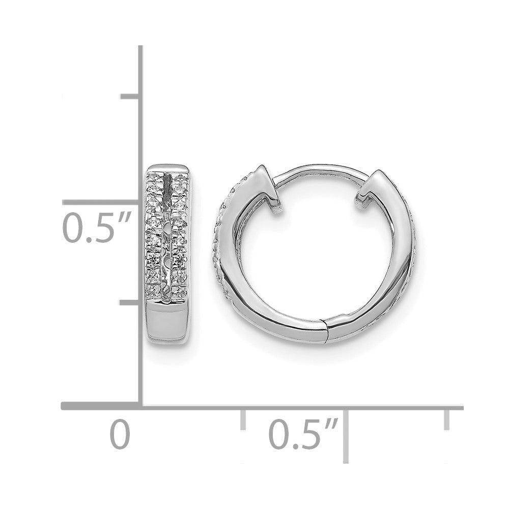 Gold Diamond Hinged Hoop Earrings