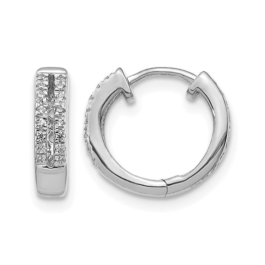 Gold Diamond Hinged Hoop Earrings