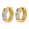 Gold Diamond Hinged Hoop Earrings